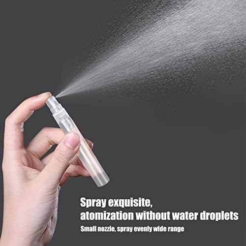 KINBOM 5pcs 10ml Perfume Atomizers Refillable, Matte Plastic Small Spray Bottles for Travel Fine Mister Empty Spritzer Bottles for Hair Face Plants