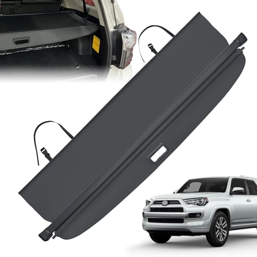 Blycorul Trunk Cargo Cover for Toyota 4Runner 2010-2024 Car Accessories Anti-Peeping Retractable Cargo Cover for Security Shade Privacy Screen with Carbon Fiber Texture Extra Cover
