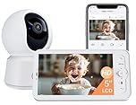 Arenti Baby Monitor, Smart WiFi 6 Baby Camera with 5-Inch Upgraded Wireless Display, 360° View, Auto-Night Vision, Temperature Sensor, Sound & Motion Detection, 2 Way Audio, VOX Mode (B2)