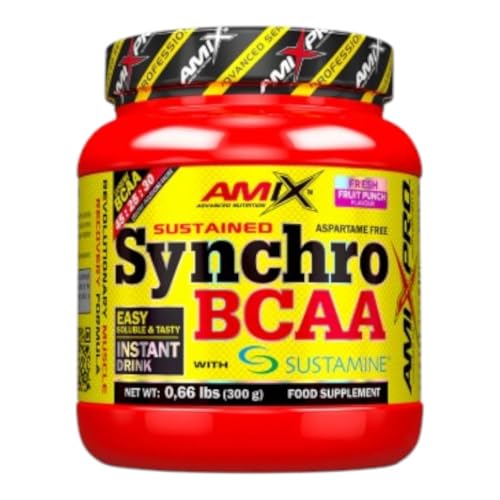 Amix - Synchro Bcaa+Sustamine Instant Drink 300 GR - Complemento alimenticio - Favorece el descanso y la recuperación - Sabor a Sandía