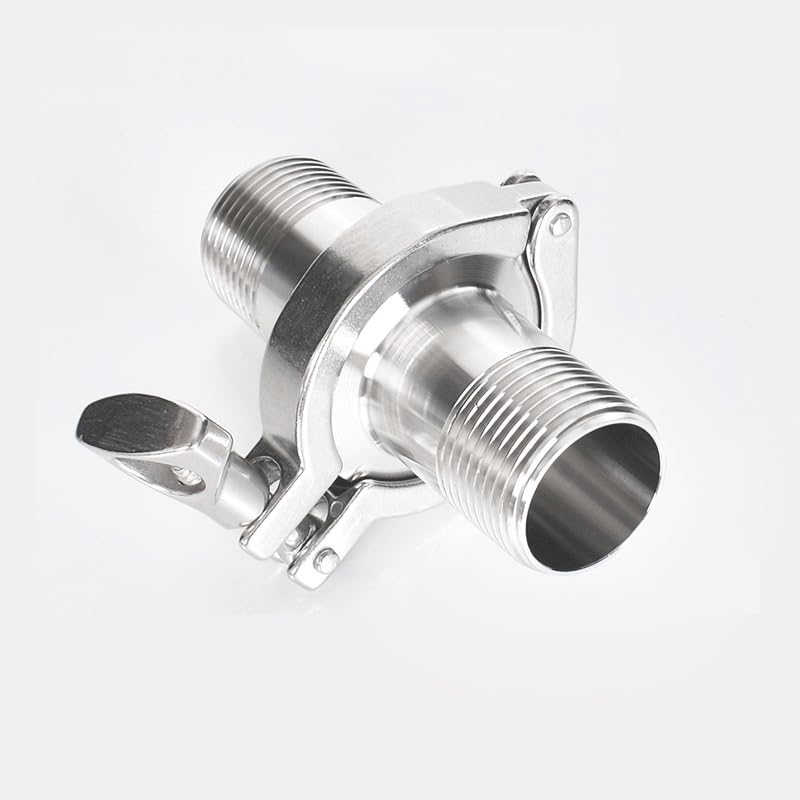 Adapter tulejkowy z gwintem wewnętrznym, osłoną Tri Clamp, stal nierdzewna SS304 z łącznikiem rurowym z uszczelką silikonową(DN25-Clamp 50.5mm)