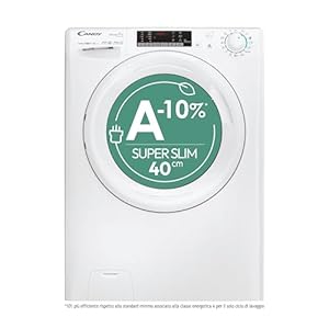 Candy Smart Pro Wechselrichter für Waschtrockner Slim 6 + 4 kg, freistehend, 1400 Umdrehungen, Klasse A-20%, Schnellprogramme, angeschlossen, App hOn, HxBxT 85 x 60 x 45, Weiß - COW 4644TWM61-S