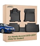 Landrol Car Floor Mats Replacement for Honda Accord 2013-2017 (Only for Sedan, Not for Coupe Model) Heavy Duty Liner Custom Fit All Weather Protection Carpets Coverage Waterproof Durable Odorless