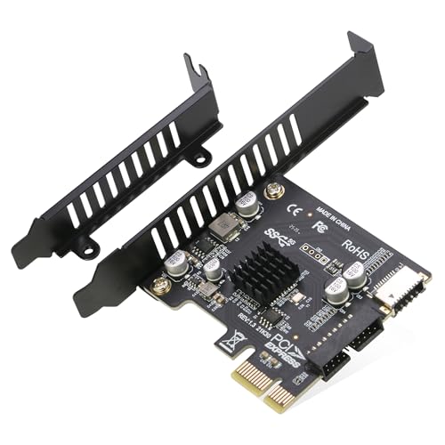 PCIe to 20Pin + Type-E Internal Card, RIITOP PCI-e x1 to (19+1) Pin USB 3.0 Socket and USB C Type-e (A Key) Front Panel Header Expainsion Adapter 5Gbps by RIITOP - Used condition - Image 8