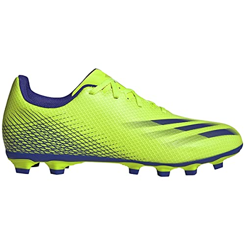 Image of adidas Men's X Ghosted.4 Soccer Shoe, Signal Green /Energy Ink, 8.5