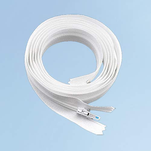 LoveInfinity Generic 200cm : (5pcs 2Meter Each Total 10Meter) Double Head Full White Nylon Zippers Tailor Sewing Tools for Home Textile/Sleeping Bag/Quilt Cover Zip (Order From LoveInfinity Seller to receive Original Quality & Product)