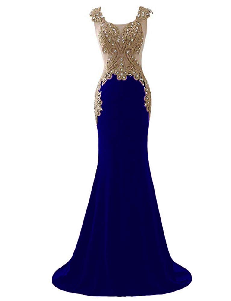 Women's Lace Mermaid Prom Evening Gowns Long Formal Party Dresses