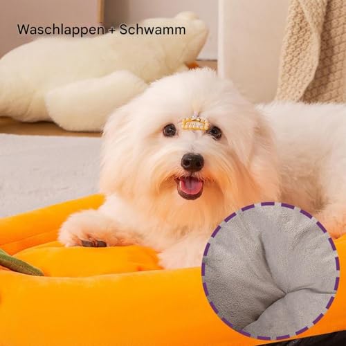 Shenrongtong Hundebett Für Welpen | Aubergine Hundelager Mit Wärmefunktion | Abnehmbar rutschfest Warm Nest für Innen Außen Camping Wohnung Haus Hundezwinger Box Auto