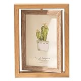 Xyvor Marco de Fotos Doble Cara 10x15 cm, Marco de Giratorio Fotos de Madera, Marcos de Fotos con Tapa Acrílica, para Regalos, Cumpleaños, Bodas, Navidad, Acción de Gracias, San Valentín