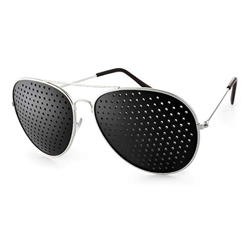 LIPIODOL Lochbrille Rasterbrille Augentraining Brille gezieltem Training Entspannung Gitterbrille mit faltbaren Bügeln