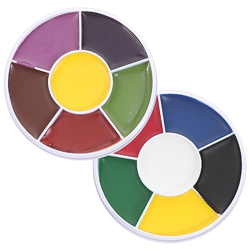 FOYTOKI 2Pcs Body Paint Oil Water Based Pigments for Halloween Makeup Masquerade Props and Creative Art to Use for Parties and Special Effects