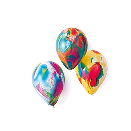 Amscan 6483 - 8 Latexballons Marmor sortiert, Durchmesser 17,8 cm, Dekoration, Luftballon, Geburtstag, Themenparty