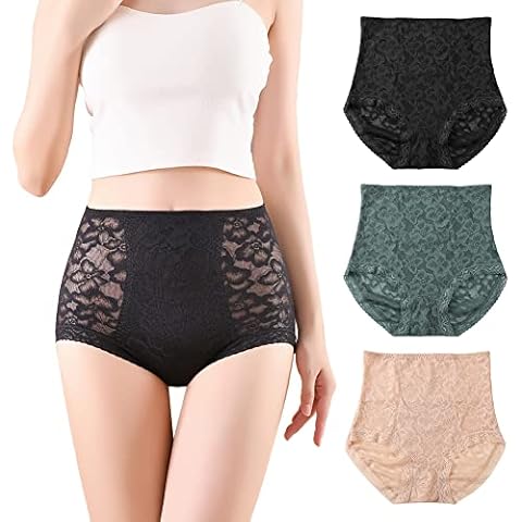 BLKDOTS Women's High Waisted Lace Briefs Cover