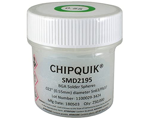 Chip Quik SMD2195 Solder Spheres Sn63/Pb37 .022
