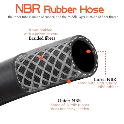Image of 3 /4 inch Fuel Transfer Hose 20FT,Farm Pump Hose with Male NPT Fittings for Gasoline,Diesel,Biodiesel
