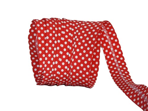 ILC MERCERIE PARADIS Biais Liberty Ruban 20 mm x 2 mètres 100% Coton Fleuri, à Fruits, écossais, à Dessins pour Enfant/bébé.. au Choix (Rouge Vermillon...