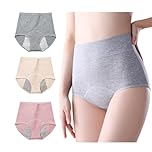 3 Pack Women's Incontinence Underwear Washable, Double Elastic High Waist Adult Incontinence Protective Briefs, Reusable for Light Bladder Leakage(L-Waist: 24.4''~38.6'')
