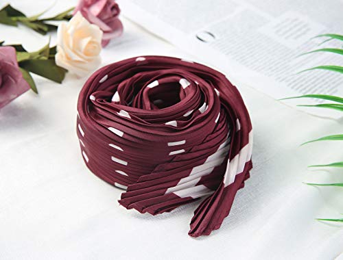 Allegra K 50s Pleated Neck Scarf for Women Rhombus Handkerchief Polka Dots Bandana Hair Wraps Headbands2