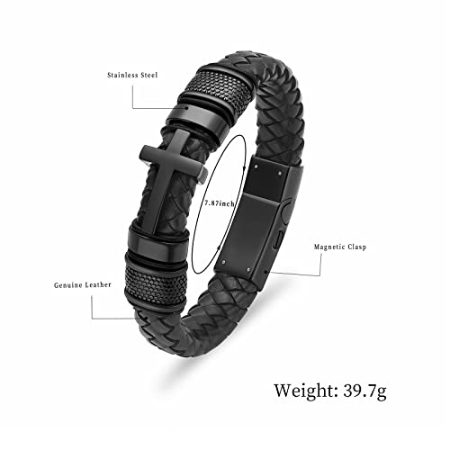 shajwo Cremation Jewelry Cross Urn Bracelet for Ashes for Women Men Keepsake Memorial Cuff Bracelet2