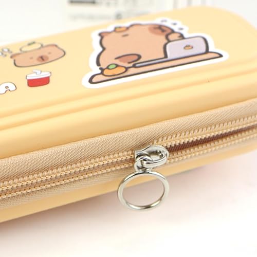 Bolsa para lápis Capivara, Estojo para caneta Capivara | Armazenamento de caneta multifuncional - Es