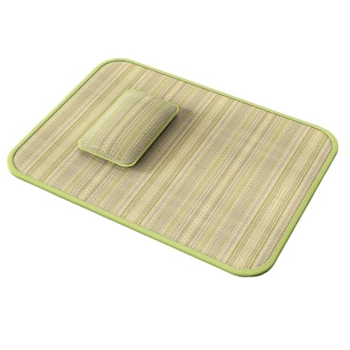 Almohadilla de enfriamiento para perro de ratán natural con base antideslizante 8