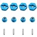 Hobbypark 12mm Aluminum Wheel Hex Drive Hub Adaptor (4P) & M4 Locknut (4P) RC Model Car Parts Blue