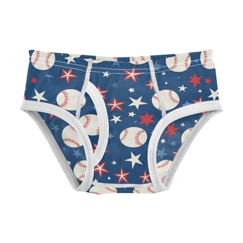 Wusikd Baseballs Stars Boys' Underwear Cotton Boys Briefs Soft Toddler Underwear 2T