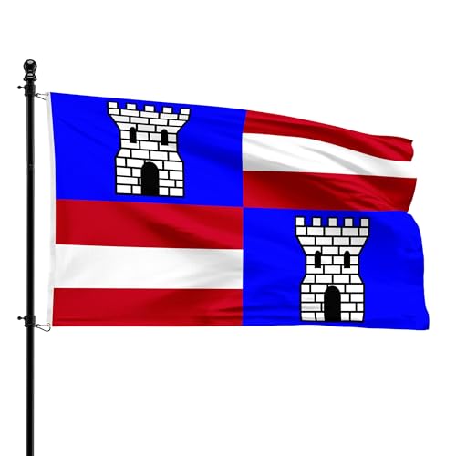 Bandera de Paliseul tela resistente de 90 x 150 cm para mástil 2