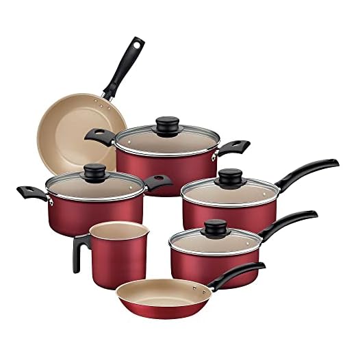 Jogo de Panelas Tramontina Antiaderente Turim 7 Pç Vermelho