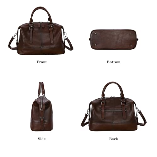 HESHE Women's Designer Leather Purses Tote Bag for Work Top Handle Handbag Shoulder Bag Large Capacity Cross Body Bag4