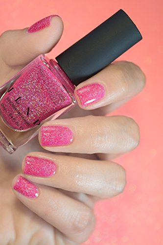Image of ILNP Misbehaving - Vivid Neon Pink Holographic Sheer Jelly Nail Polish