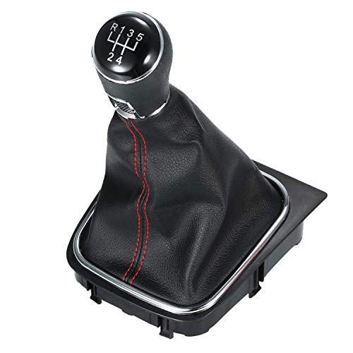 Carrfan Remplacement Couvercle Couvercle Casque Levier Changement Bouton de Changement à 5 vitesses pour VW Golf 5 6 110mm Diamètre du Trou Cover