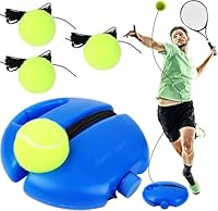 Byffoer Tennis Trainer Tennistrainer Set Trainer Baseboard mit 2 Rebound Ball Tennistrainer Gummiband Übungsball Selbststudium Tennis Übungstraining Tool für Erwachsene Kinder Spieler Anfänger
