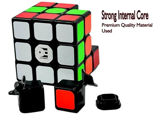 Image of D ETERNAL Magnity Pro Magnetic 3M Cube 3x3 (Magnetic) Stickerless Magic Speed Magnet Cube Puzzle Game (Magnity PRO 3x3 Black)