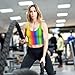Rainbow Striped Print Lightweight Trendy Women Sports Vest Yoga Workout Running Vests All Seasons