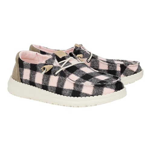 Image of HEYDUDE Wendy Buffalo Plaid | Women's Shoes | Women's Slip-on Loafers | Comfortable & Light-Weight