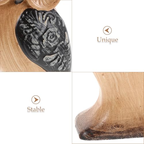 Búhos decorativos de madera compactos: decore su mesa de estudio sin perder espacio 4