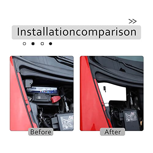 Image of Engine Bay Panel Cover for C6 Corvette 2005-2013, Stainless Steel Rear Engine Cover Guards Protector Splash Shield, Fuse Box Cover (Type A Battery Baffle)