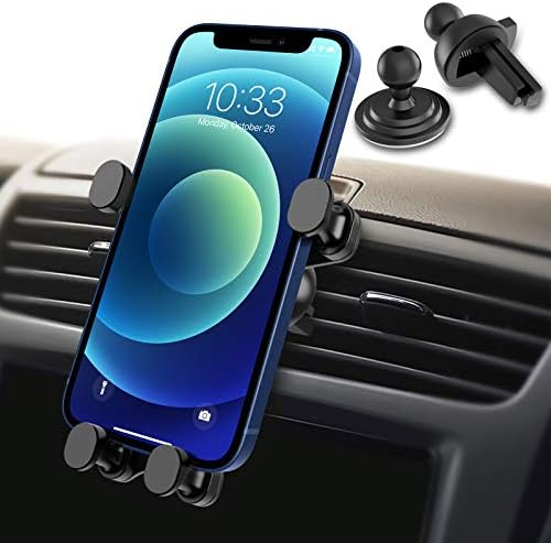 Syncwire Car Phone Holder Gravity Mobile Phone Holder Auto Lock 360° Rotation Universal Air Vent Car Cradle Phone Mount for iPhone 14 13 12 11 Pro Max X 8 7 6 SE 2020 Galaxy S22 S21 S9 HTC Sony Huawei