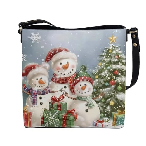 Image of HUGS IDEA Boho Bags for Women Leather Handbag Shoulder Bucket Crossbody Purse