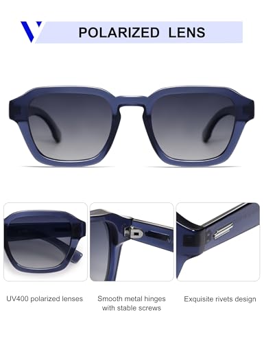Image of VANLINKER Retro Vintage Polarized Trendy Small Square Sunglasses for Women Men 2025 Fashion Shades VL9858