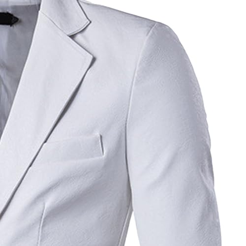 Chaqueta de cuero para hombre color blanco tamaño XX-Large miniatura 3