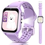 TotsyFun Kids Smart Watch, No App or Phone Needed, 1.52" Fitness Tracker Watch, Heart Rate Monitor, Workout Tracker, IP68 Waterproof, Sleep Monitoring, for Boys Girls Ages 4-16, Purple