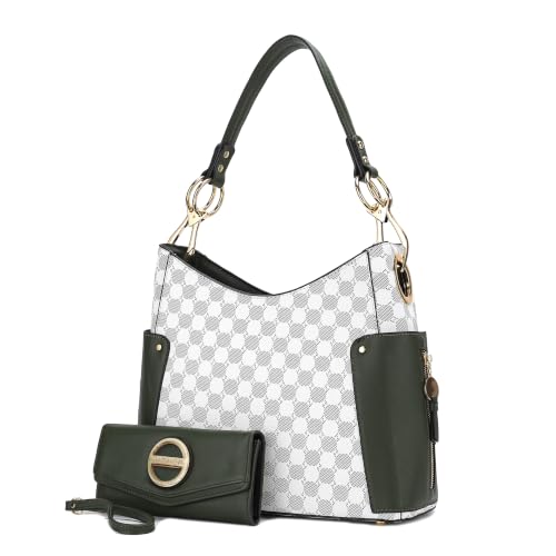 Image of J'OMOR by Mia Set Hobo Bag for Women & Wristlet Wallet, PU Leather Designer Handbag Purse Shoulder Strap