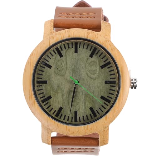 JEWEDECO Orologio da Polso Uomo in Legno Naturale con Cinturino