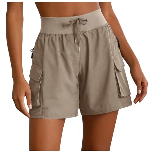 Allegorly Pantalones Cortos Mujer Running Pantalón Running Mujer 2 En 1 Pantalones Cortos De Entrenamiento Cintura Alta Pantalon Deportivos para Correr De Secado Rápido con Bolsillos