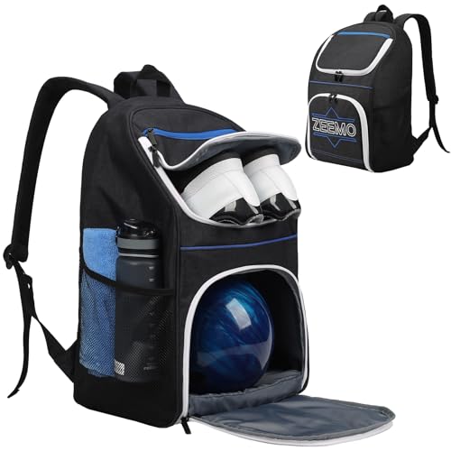 ZEEMO Bowling-Rucksack, einzelne Balltasche mit schützender...