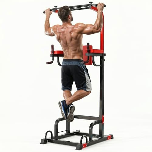 Power Tower Dip Station KlimmzugstangeFreistehend Multifunktion für power...