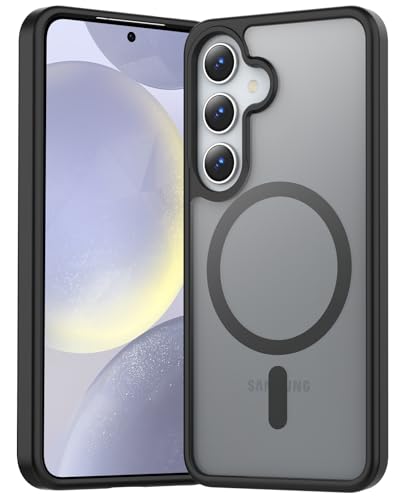Étui magnétique Samsung S25 Plus Noir doux et soyeux pour protection quotidienne