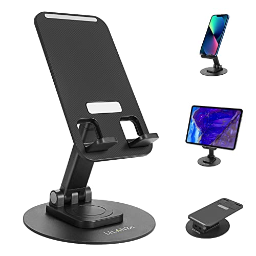 Lilanzo Cell Phone Stand, Angle Adjustable Phone Stand For Desk, Portable Cell Phone Dock Holder Compatible With Iphone 14 Pro, Se, Xr, 8 Plus 7 6, Samsung Galaxy, Google Pixel And More, Black #TOP30